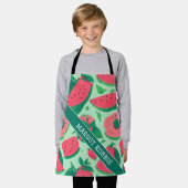 Watermeloen Bloemen Kleurrijk Gepersonaliseerd Pat Schort (Gedragen)