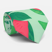 Watermeloen Bloemen Kleurrijk Gepersonaliseerd Pat Stropdas (Opgerold)