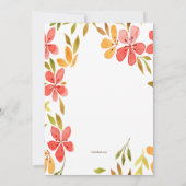 Watermeloen bloemen uitnodiging (Achterkant)