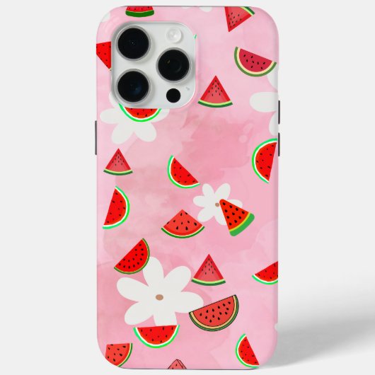 Watermeloen Bloom – Fun Summer Floral Pattern Case-Mate iPhone Case (Achterkant)