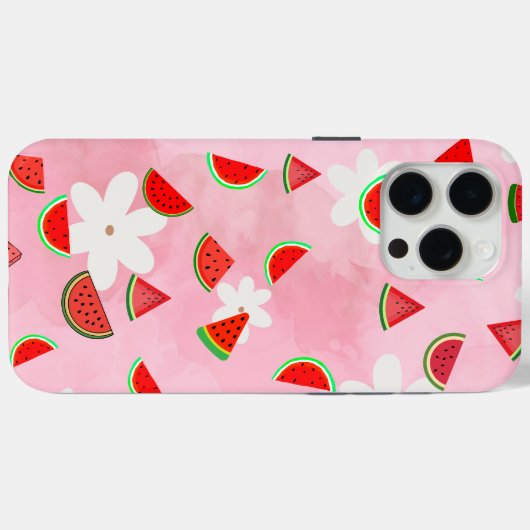 Watermeloen Bloom – Fun Summer Floral Pattern Case-Mate iPhone Case (Achterkant (horizontaal))