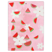 Watermeloen Bloom – Fun Summer Floral Pattern Klembord (Achterkant)