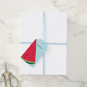 Watermeloen Blue Fun Summertime Birthday Party Cadeaulabel (Met Touw)