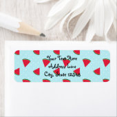 Watermeloen Blue Fun Summertime Birthday Party Etiket (Insitu)