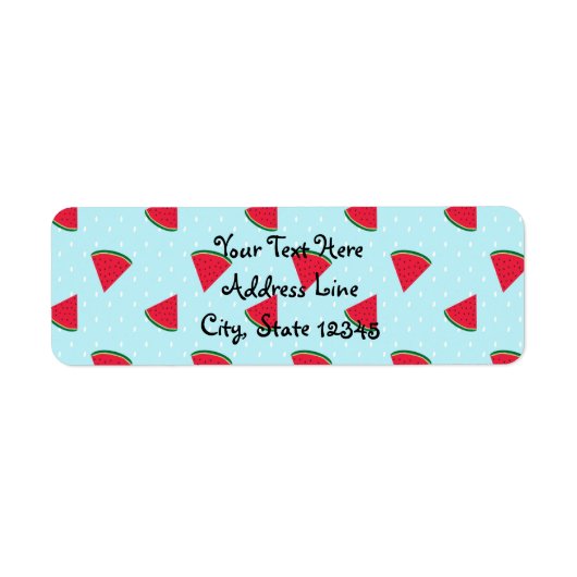 Watermeloen Blue Fun Summertime Birthday Party Etiket (Voorkant)