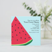 Watermeloen Blue Fun Summertime Birthday Party Kaart (Staand voorkant)