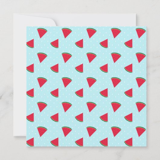 Watermeloen Blue Fun Summertime Birthday Party Kaart (Achterkant)