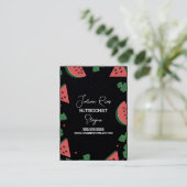 Watermeloen Border Nutritionist Fruit Visitekaartje (Staand voorkant)