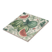 Watermeloen Botanicals Seamless Pattern Tegeltje (Zijkant)