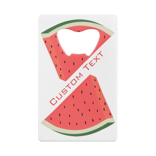 Watermeloen Bottle Opener met aangepaste tekst Creditkaart Flessenopener (Achterkant)