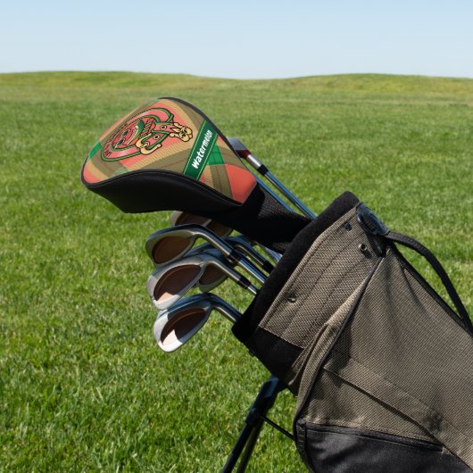 Watermeloen boven Tartan Golf Head Hoesje Golfheadcover (Insitu)