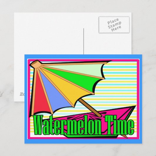 Watermeloen Briefkaart (Voorkant / Achterkant)