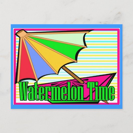 Watermeloen Briefkaart (Voorkant)