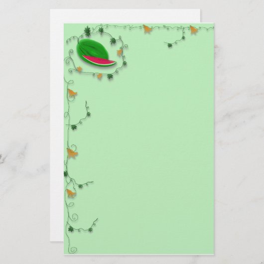 Watermeloen briefpapier (Voorkant / Achterkant)