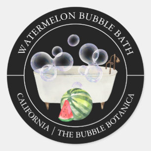 Watermeloen Bubble Bath label