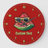 Watermeloen Cartoon Grote klok (Voorkant)