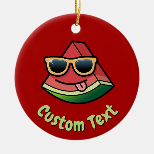 Watermeloen Cartoon Keramisch Ornament (Voorkant)