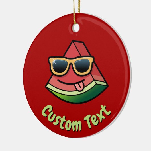 Watermeloen Cartoon Keramisch Ornament (Links)