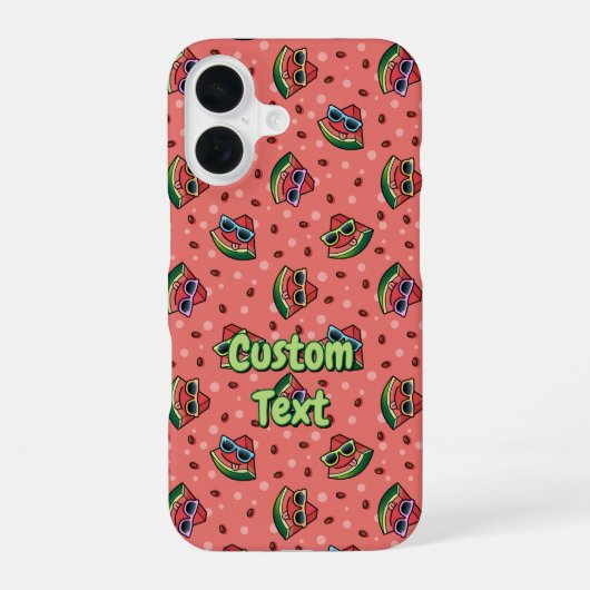 Watermeloen Cartoon Patroon iPhone 16 Hoesje (Achterkant)