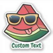 Watermeloen Cartoon Sticker (Voorkant)