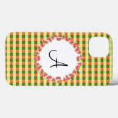 Watermeloen Check 'Monogram' iPad draagtas Case-Mate iPhone Case (Achterkant (horizontaal))