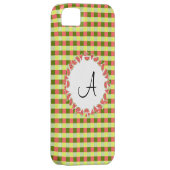 Watermeloen check 'Monogram' iPhone 5 hoesje (Back/Rechts)