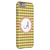 Watermeloen Check 'Monogram' iPhone hoesje (Achterkant/Rechts)