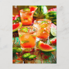 Watermeloen Chili Cocktail – Spicy Summer Feestdagenkaart