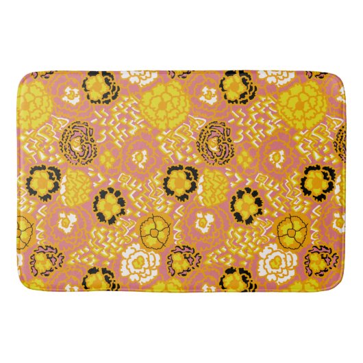 Watermeloen Citroen Goud Badmat (Voorkant)