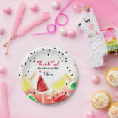 Watermeloen Citroen Limoen Fruit Popsicle | Dank u Papieren Bordje (Feest)
