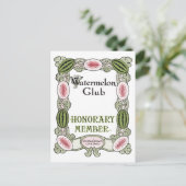 Watermeloen Club Ragtime Briefkaart (Staand voorkant)
