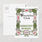 Watermeloen Club Ragtime Briefkaart (Voorkant / Achterkant)