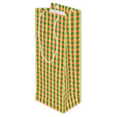 Watermeloen controleren wijn cadeautas (Achterkant Gekanteld)