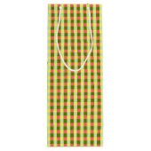 Watermeloen controleren wijn cadeautas (Achterkant)