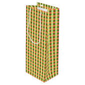 Watermeloen controleren wijn cadeautas (Voorkant Gekanteld)