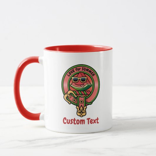 Watermeloen Crest over Tartan Mok (Links)