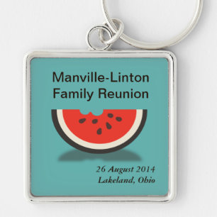 Watermeloen Custom Family Reunion Souvenir Keyring Sleutelhanger