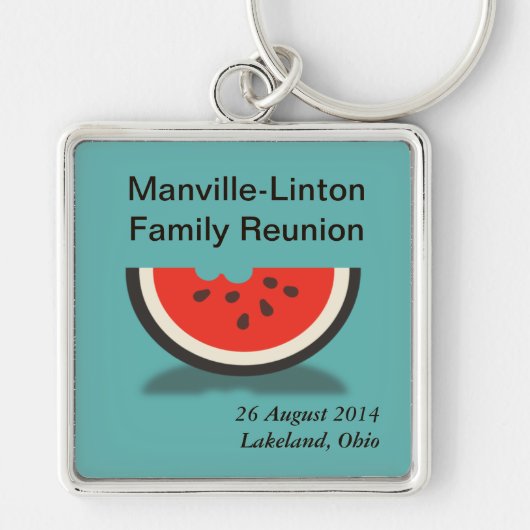 Watermeloen Custom Family Reunion Souvenir Keyring Sleutelhanger (Voorkant)