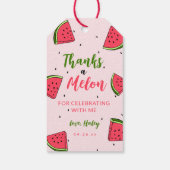 Watermeloen Cute One in a Melon 1ste verjaardag Cadeaulabel (Achterkant)