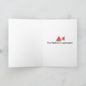 Watermeloen Dank Je Bedankkaart (Binnen)