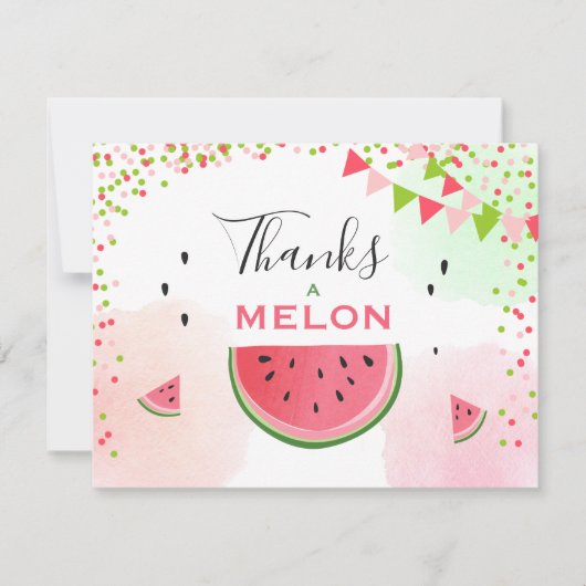 Watermeloen Dank u kaart Bedankt een meloen verjaa (Voorkant)