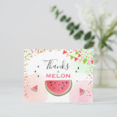 Watermeloen Dank u kaart Bedankt een meloen verjaa (Staand voorkant)