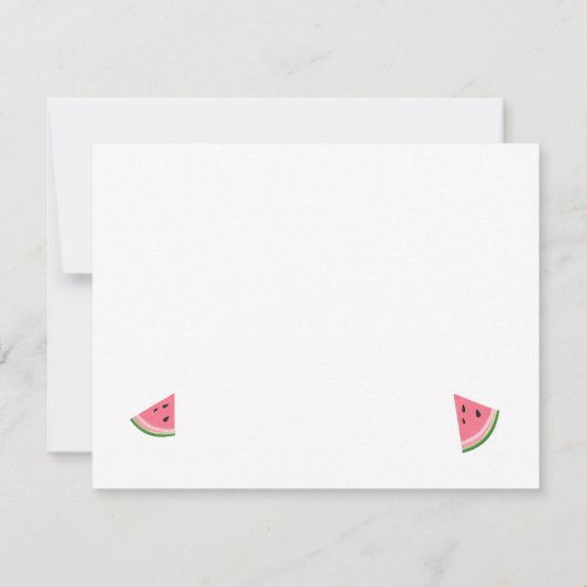 Watermeloen Dank u kaart Bedankt een meloen verjaa (Achterkant)