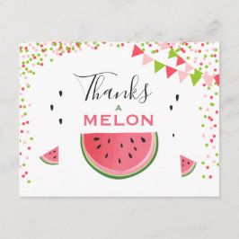 Watermeloen Dank u kaart Bedankt een meloen verjaa
