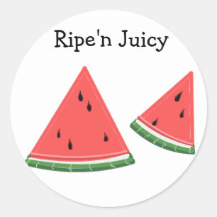 Watermeloen dat is Ripe'n Juicy Ronde Sticker