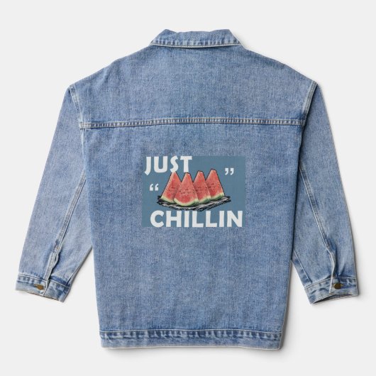 watermeloen denim jacket (Achterkant)