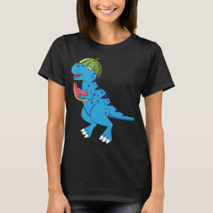Watermeloen Dinosaurus T Rex Zomer Fruit Art Dino T-shirt