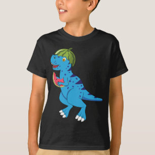 Watermeloen Dinosaurus T Rex Zomer Fruit Art Dino T-shirt
