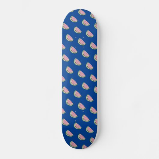 Watermeloen Doodles Pattern Blue Skateboard (Voorkant)