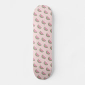 Watermeloen Doodles Pattern Roze Skateboard (Voorkant)